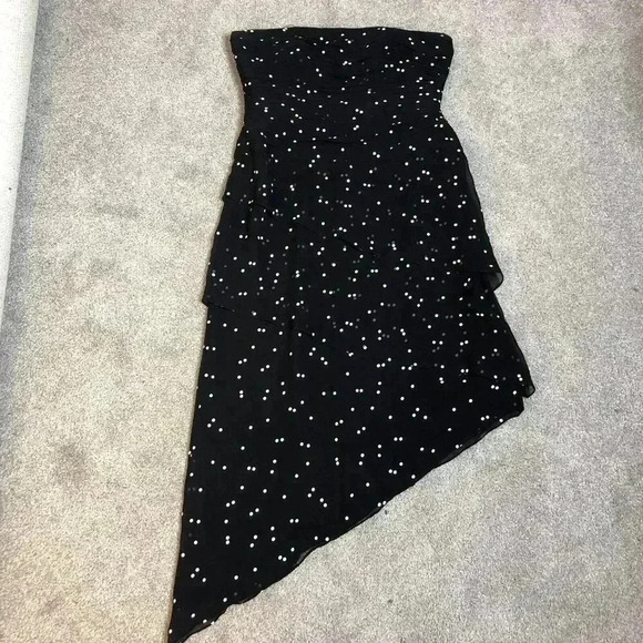 Kay Unger Polka Dot Silk Dress - Picture 1 of 11